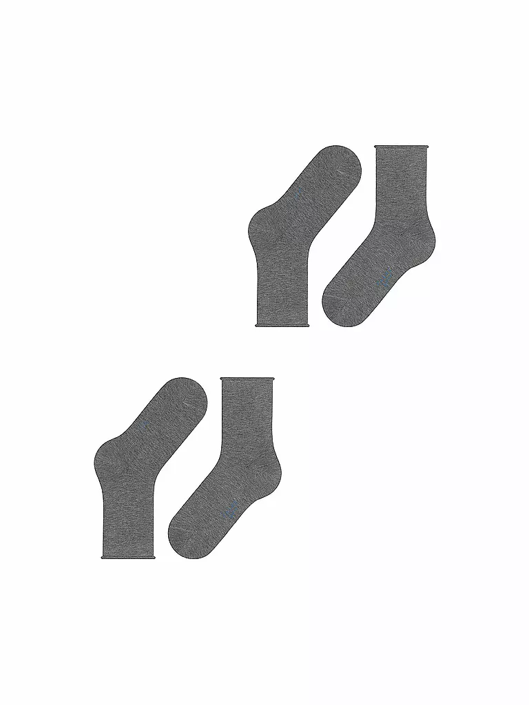 FALKE | Happy Calcetines Paquete de 2 gris claro jaspeado. | 