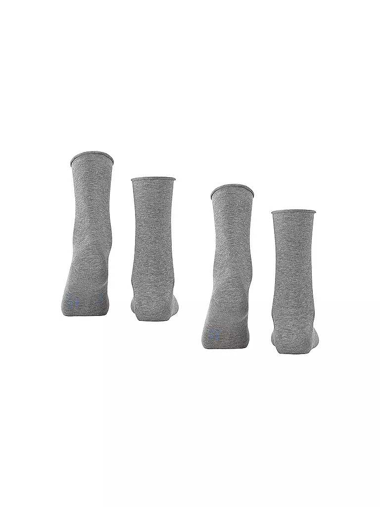FALKE | Happy Calcetines Paquete de 2 gris claro jaspeado. | 