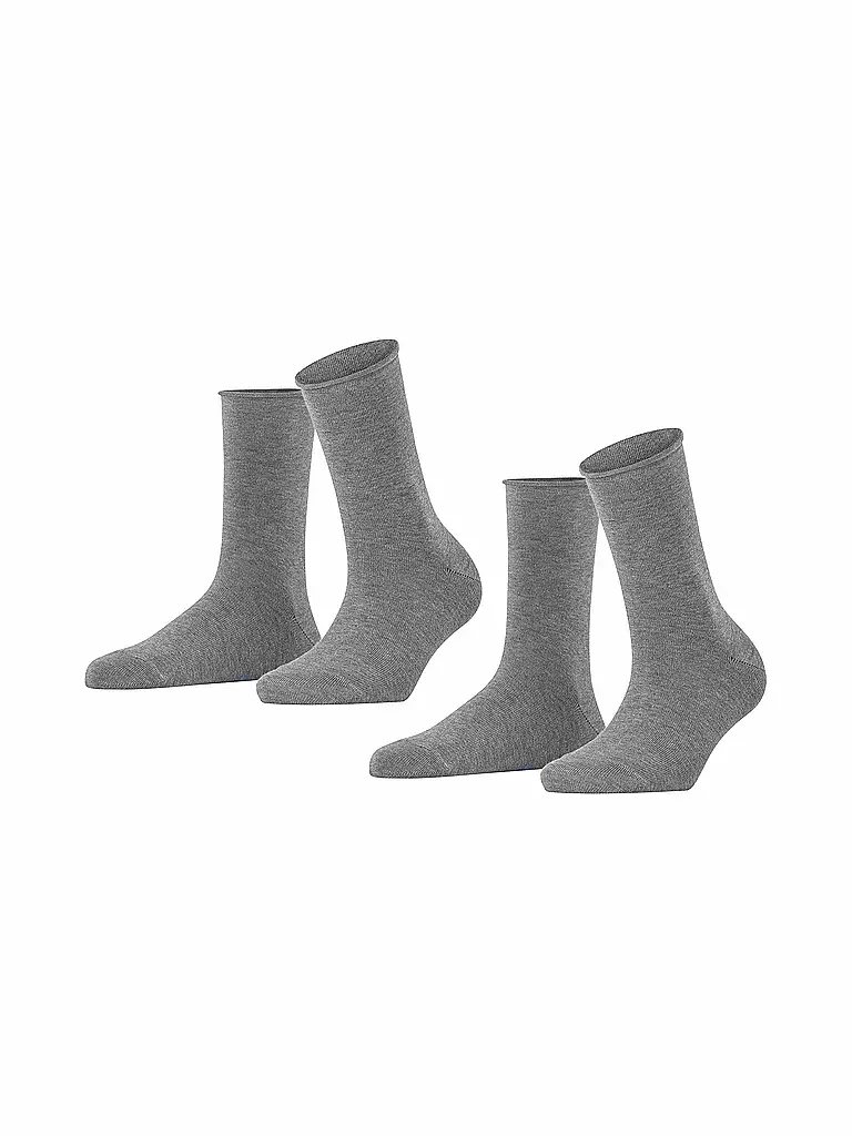 FALKE | Happy Calcetines Paquete de 2 gris claro jaspeado. | 