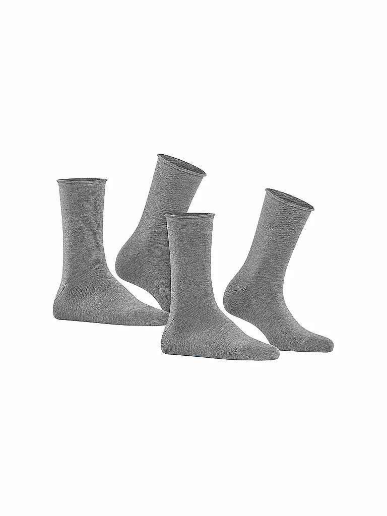 FALKE | Happy Calcetines Paquete de 2 gris claro jaspeado. | 