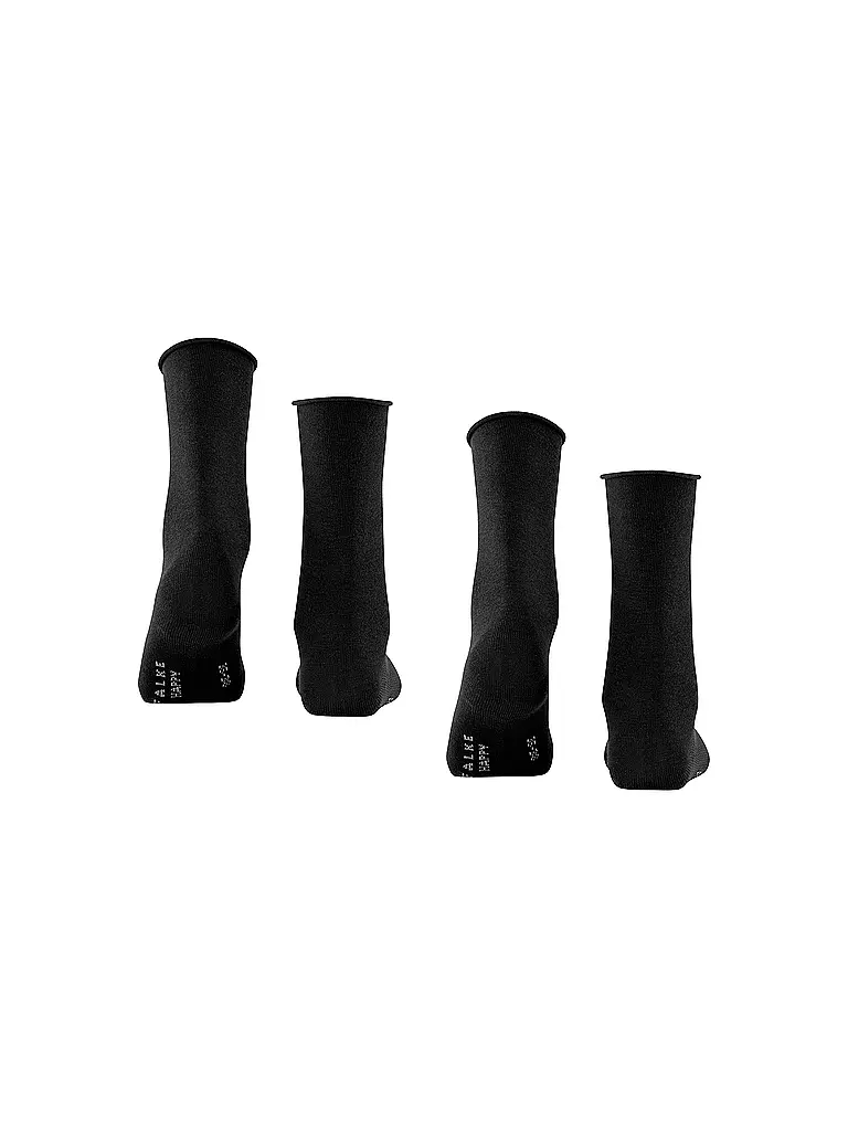 FALKE | Happy Calcetines Paquete de 2 negro | 