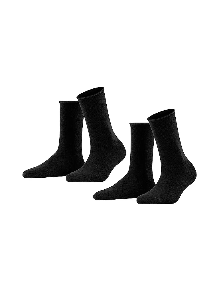 FALKE | Happy Calcetines Paquete de 2 negro | 