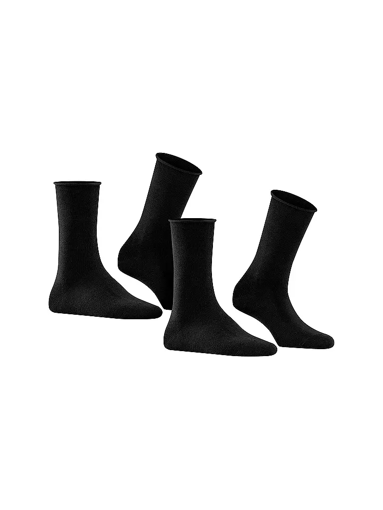 FALKE | Happy Calcetines Paquete de 2 negro | 
