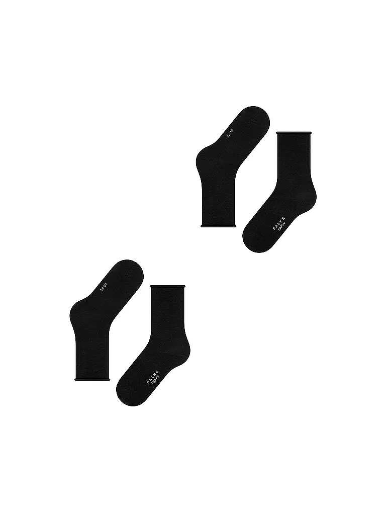 FALKE | Happy Calcetines Paquete de 2 negro | 