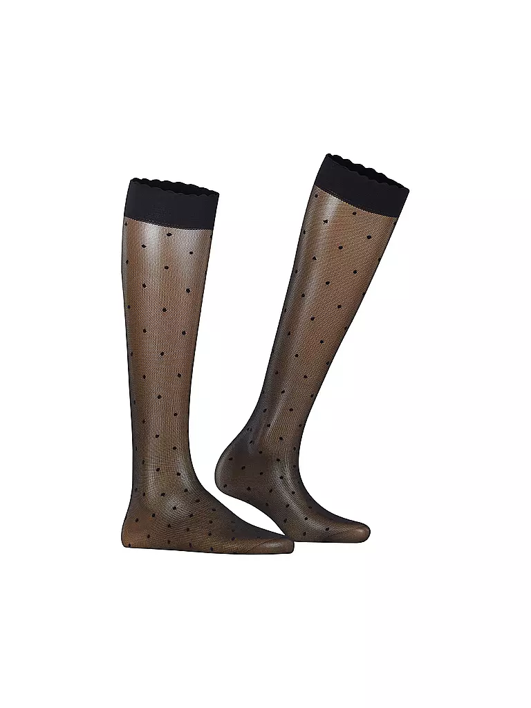 FALKE | Kniestrümpfe DOT 15 Den negro | Negro