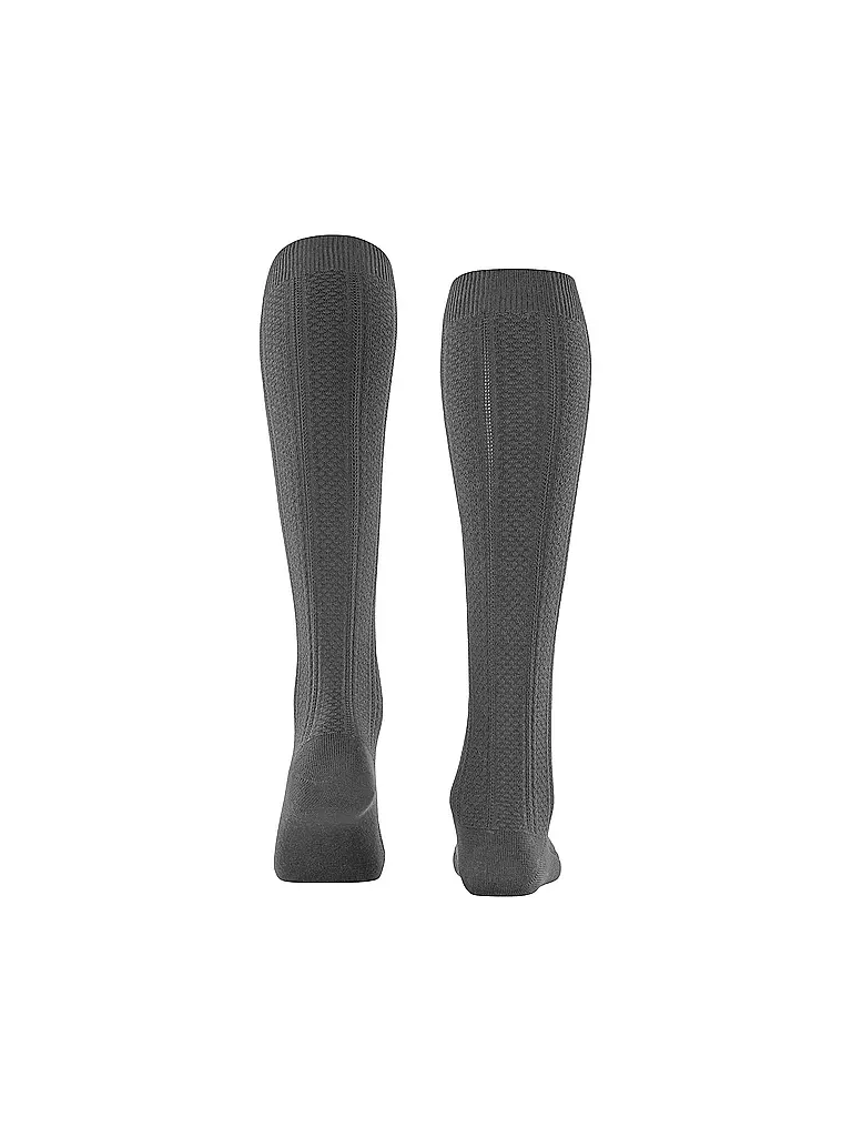 FALKE | Kniestrümpfe NEEDLEPOINT dark rock | Gris