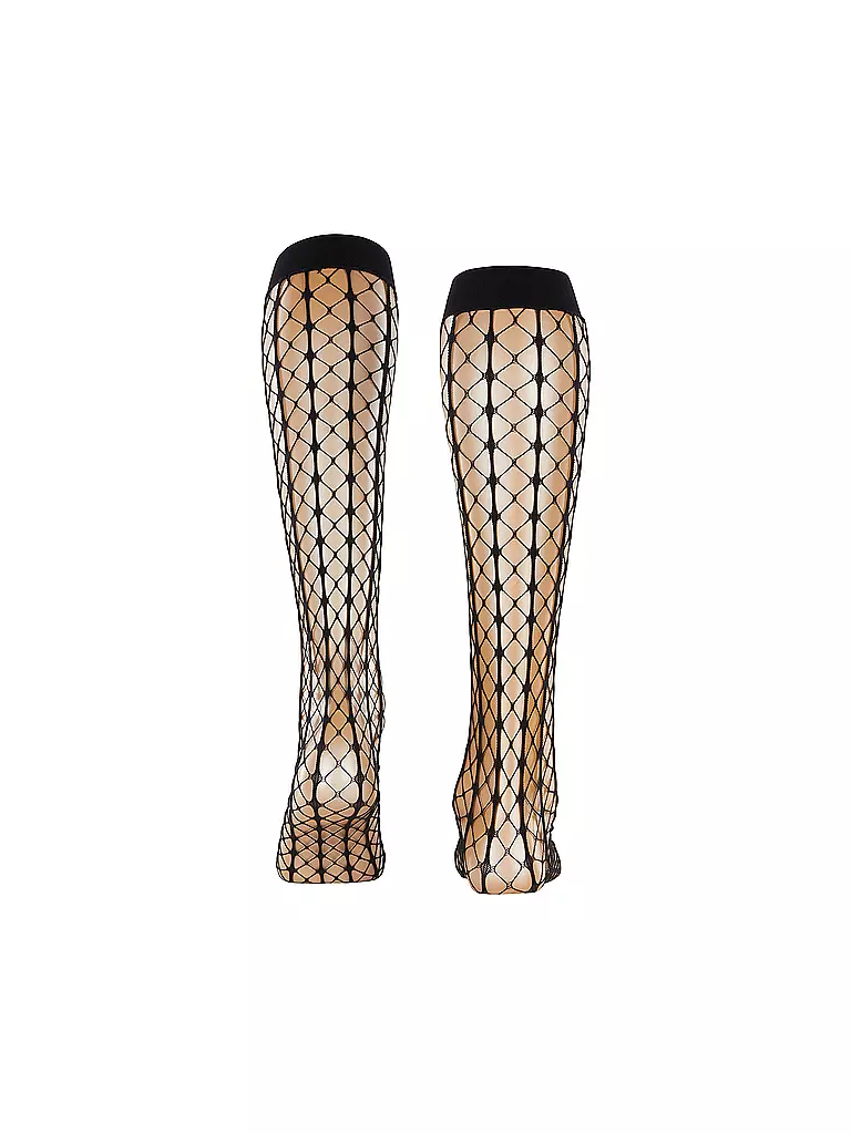 FALKE | Kniestrümpfe PARADISE NET black | Negro