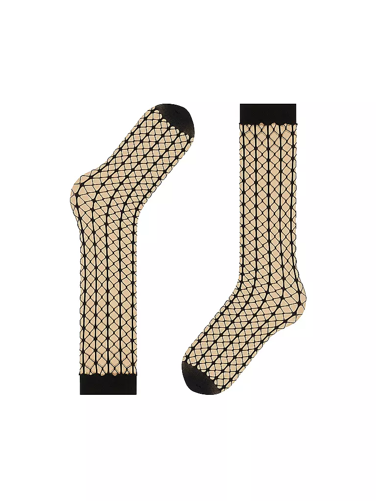 FALKE | Kniestrümpfe PARADISE NET black | Negro