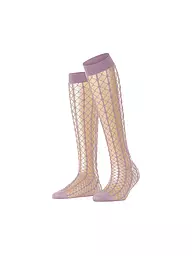 FALKE | Kniestrümpfe PARADISE NET black | Rosa