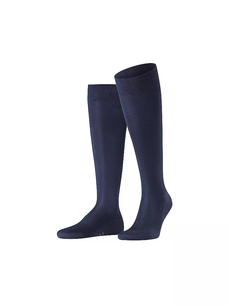 FALKE | Kniestrümpfe TIAGO antracita jaspeado | Azul oscuro