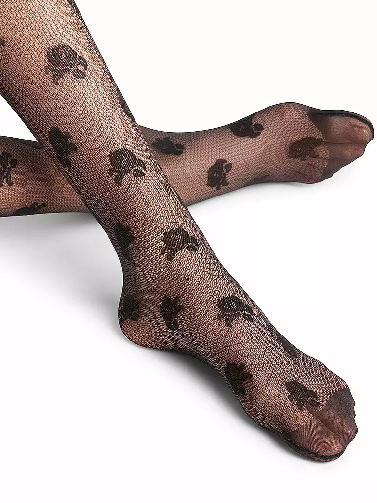 FALKE | Medias de moda DEAR ROSE 20 DEN negras | Negro