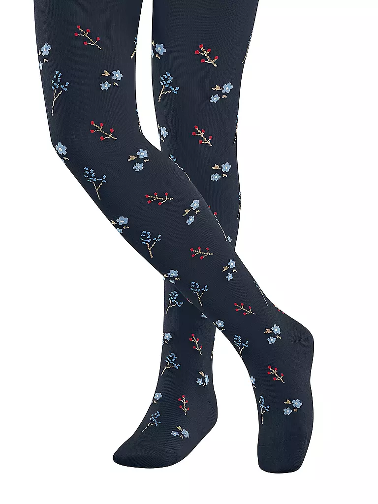 FALKE | Medias para niña LITTLE FLOWERS space blue | Azul oscuro