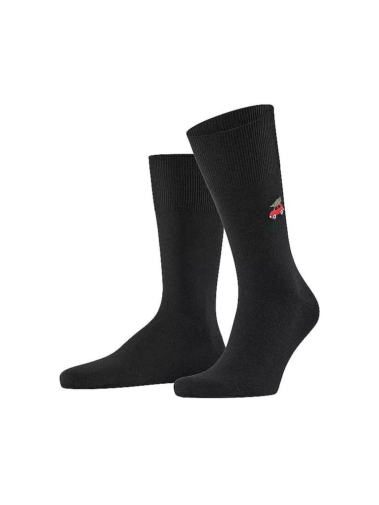 FALKE | Socken AIRPORT X-MAS CAR black | Negro