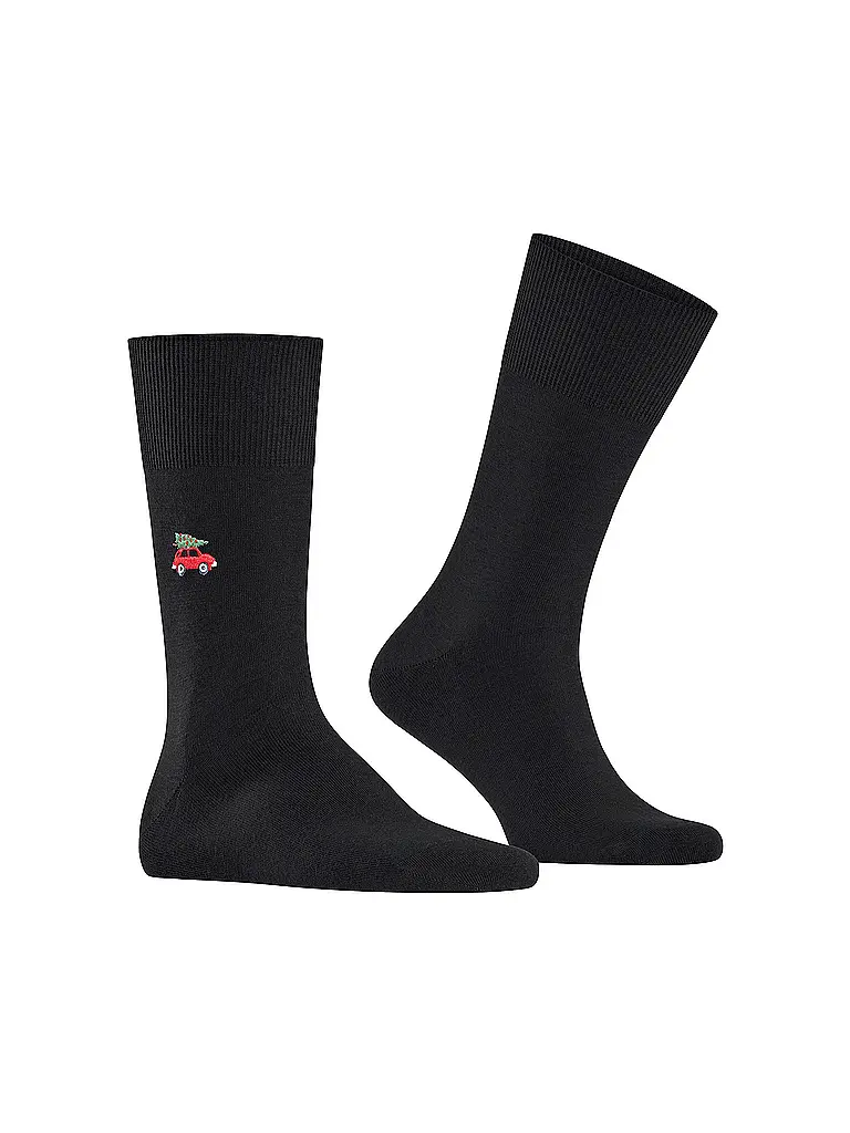 FALKE | Socken AIRPORT X-MAS CAR black | Negro