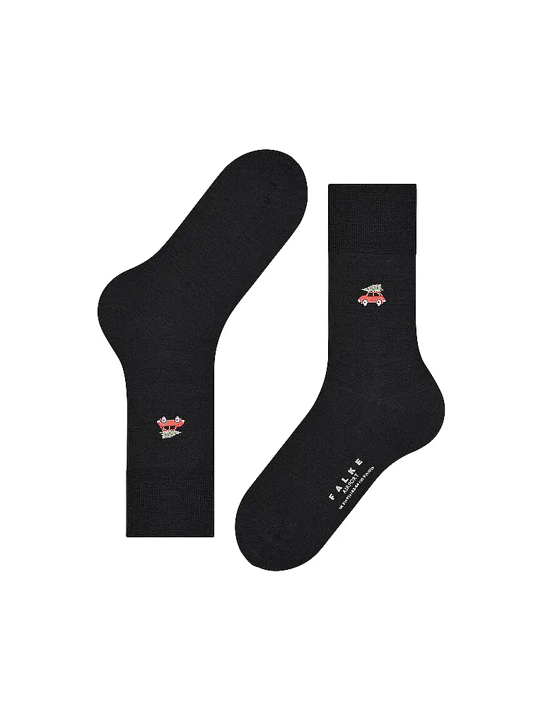 FALKE | Socken AIRPORT X-MAS CAR black | Negro