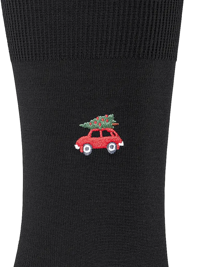 FALKE | Socken AIRPORT X-MAS CAR black | Negro
