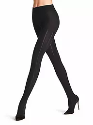 FALKE | Strickstrumpfhose NEEDLEPOINT black | Negro