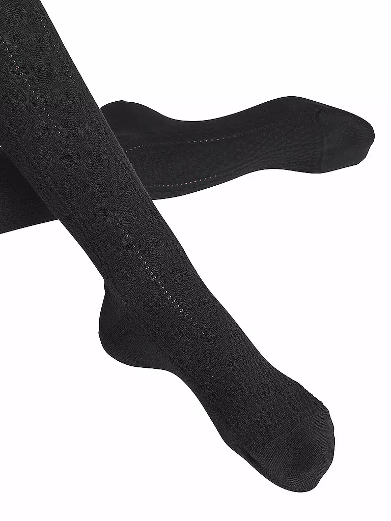 FALKE | Strickstrumpfhose NEEDLEPOINT black | Negro