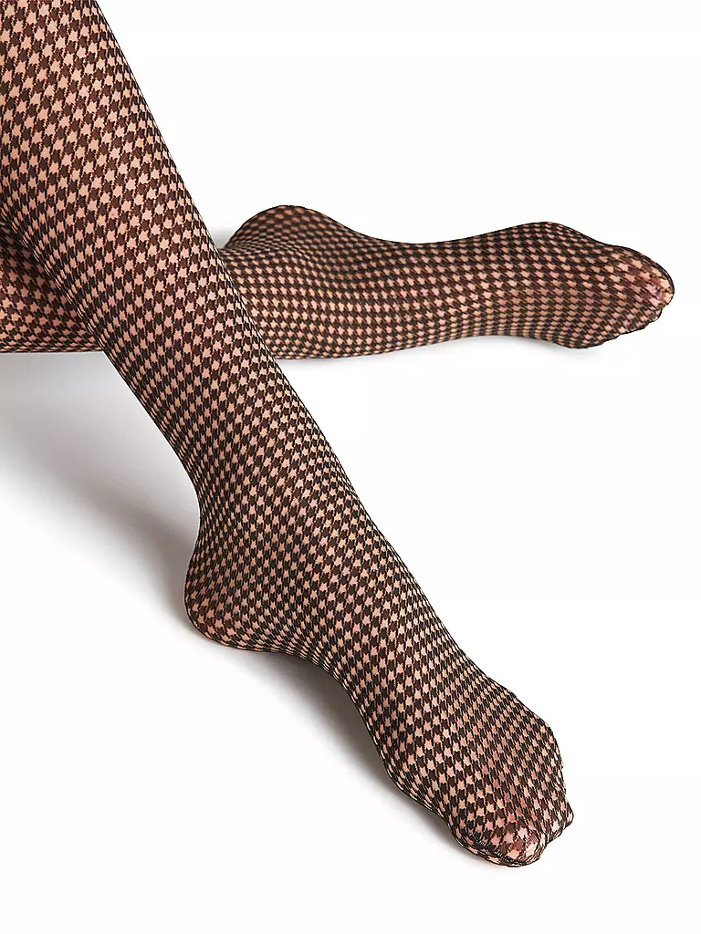 FALKE | Strumpfhose HOUNDSTOOTH 15 den powder | Beige