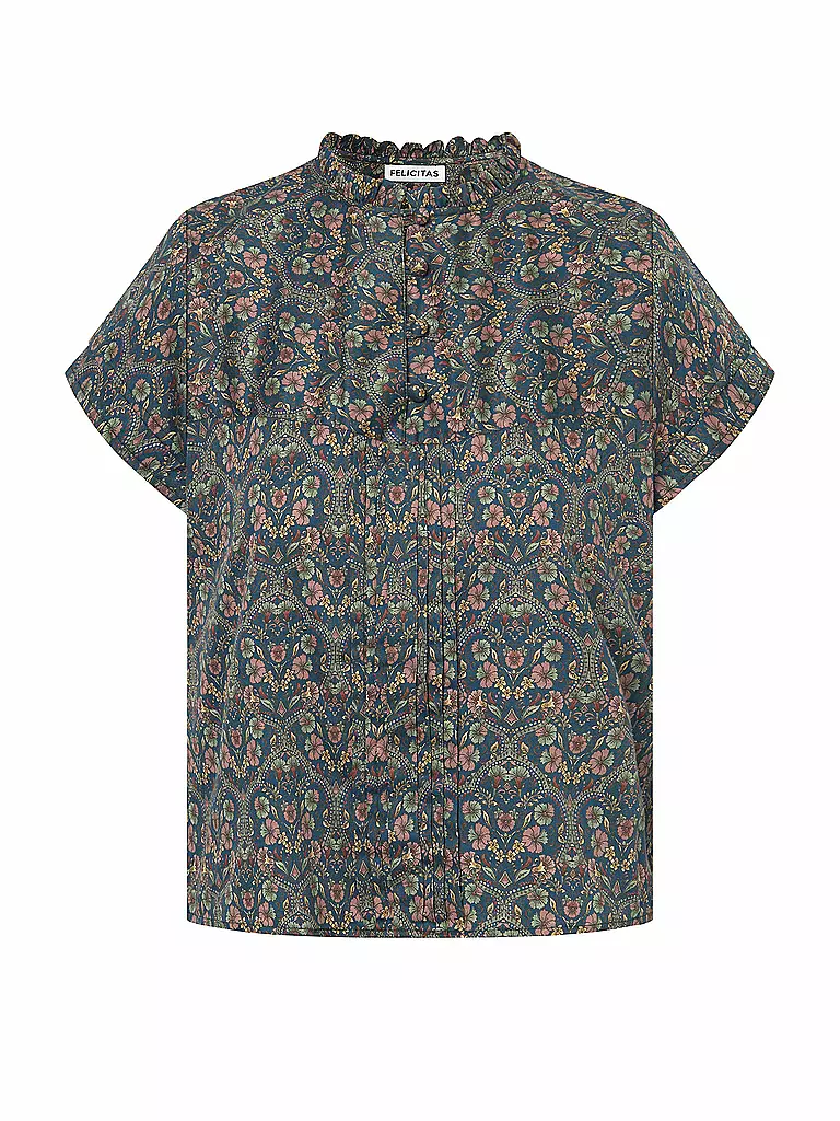 FELI & HANS | Trachtenbluse BABS | Azul oscuro