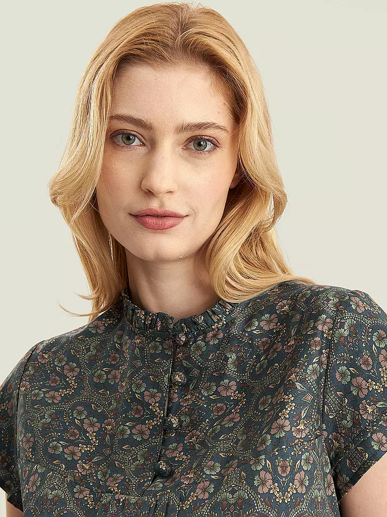 FELI & HANS | Trachtenbluse BABS | Azul oscuro