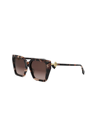 FENDI | Gafas de sol cuadradas FF Diamonds color Habana marrón