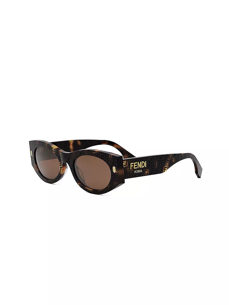 FENDI | FENDI Roma braune ovale Sonnenbrille | Marrón