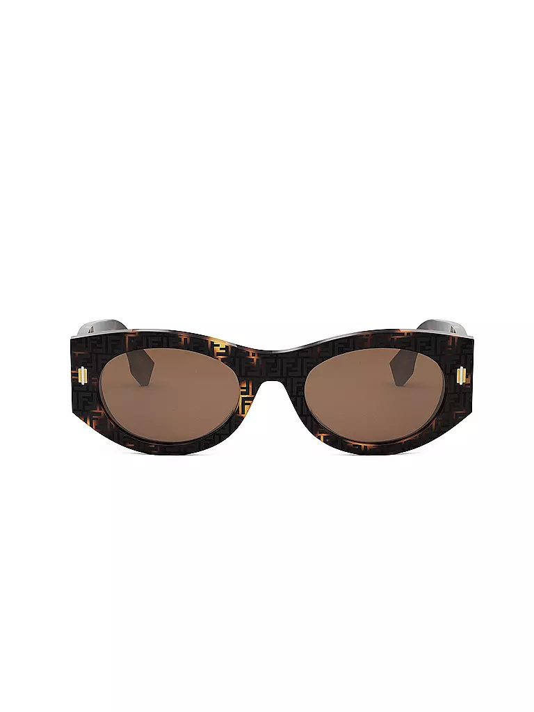FENDI | FENDI Roma braune ovale Sonnenbrille | Marrón