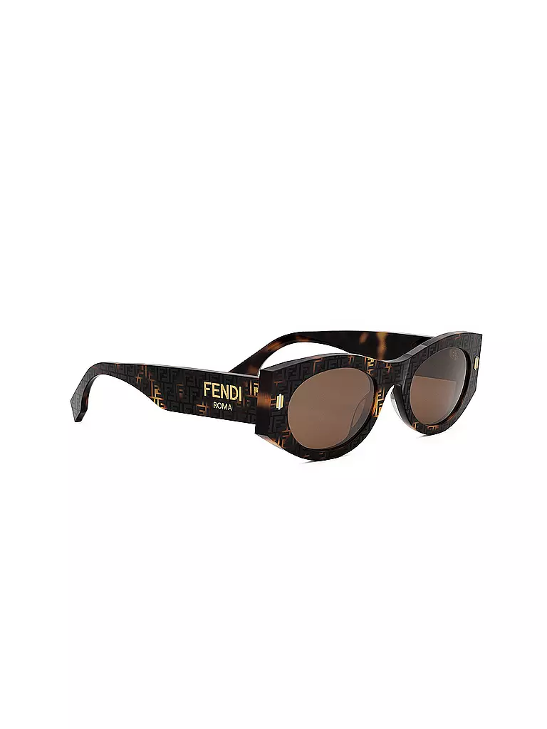 FENDI | FENDI Roma braune ovale Sonnenbrille | Marrón