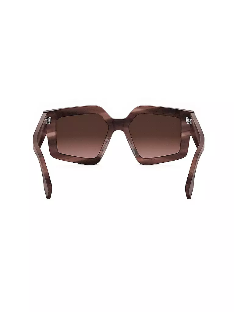FENDI | FENDI Roma rose eckige Sonnenbrille  | Marrón