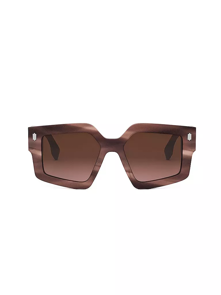 FENDI | FENDI Roma rose eckige Sonnenbrille  | Marrón