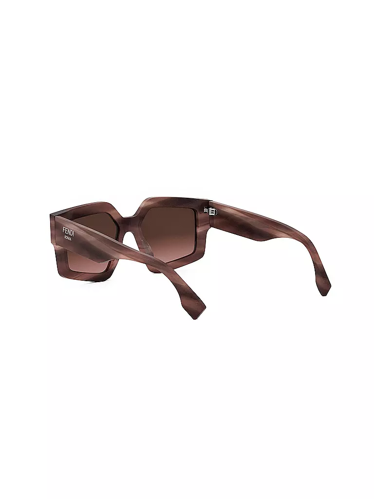 FENDI | FENDI Roma rose eckige Sonnenbrille  | Marrón