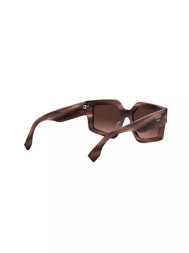 FENDI | FENDI Roma rose eckige Sonnenbrille  | Marrón
