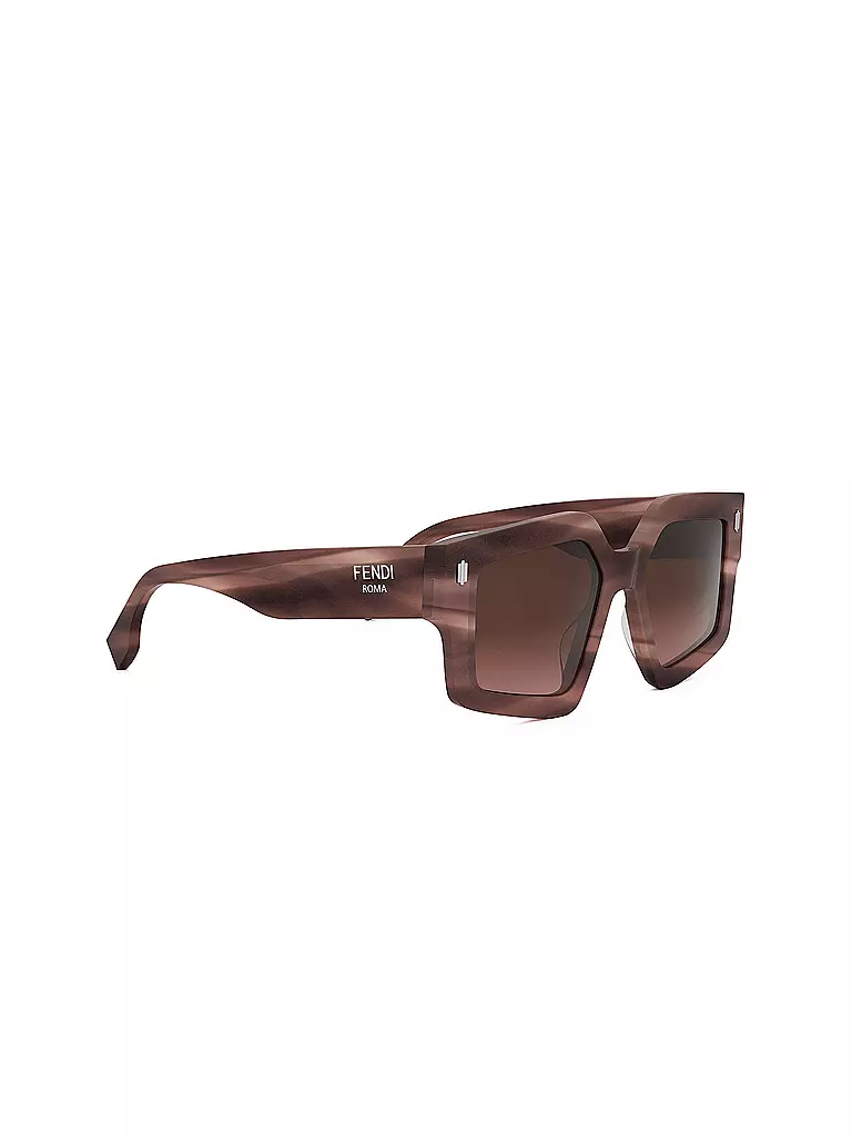 FENDI | FENDI Roma rose eckige Sonnenbrille | Marrón