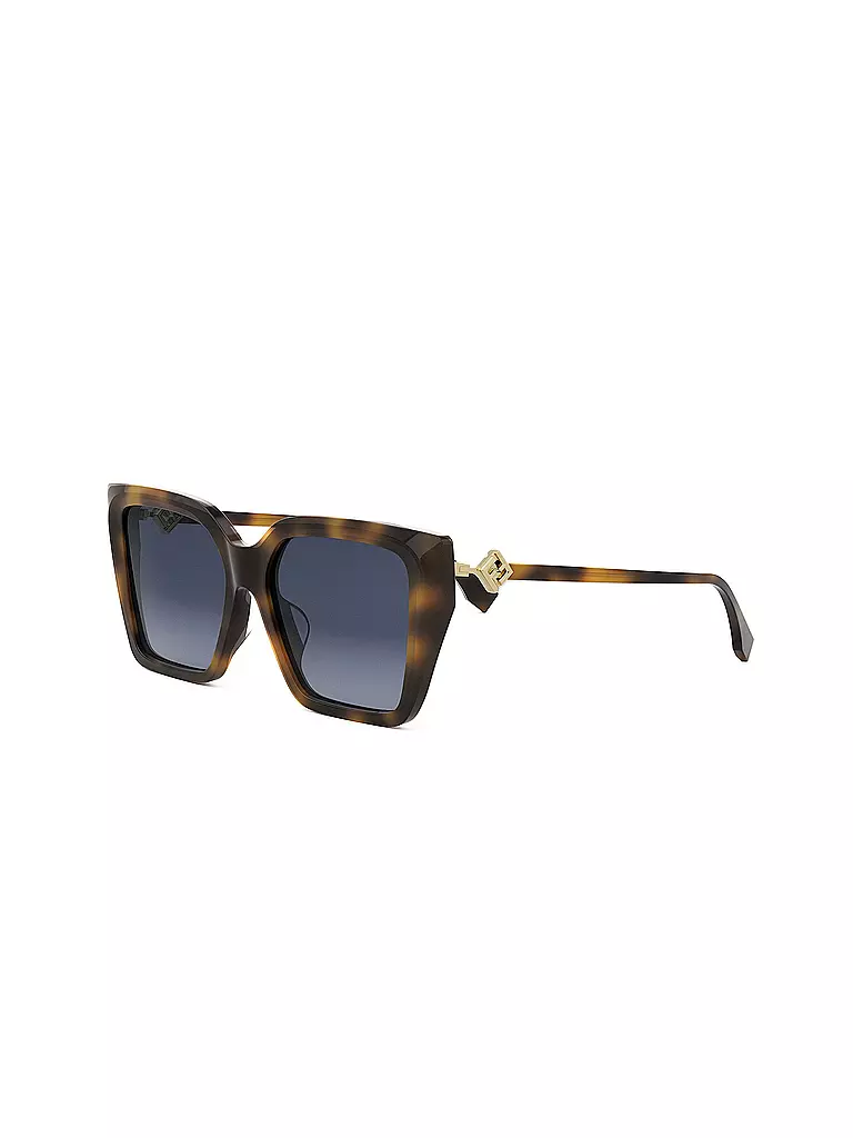 FENDI | Gafas de sol cuadradas FF Diamonds color Habana marrón | Marrón