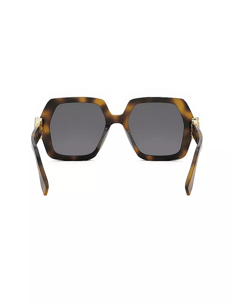 FENDI | Gafas de sol cuadradas FF Diamonds color habana marrón | Marrón