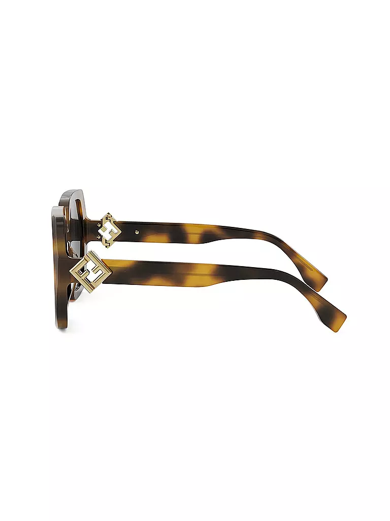 FENDI | Gafas de sol cuadradas FF Diamonds color habana marrón | Marrón
