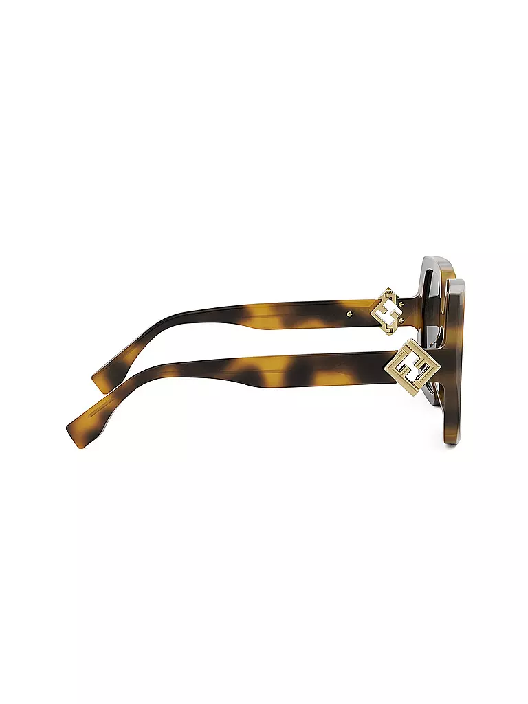 FENDI | Gafas de sol cuadradas FF Diamonds color habana marrón | Marrón
