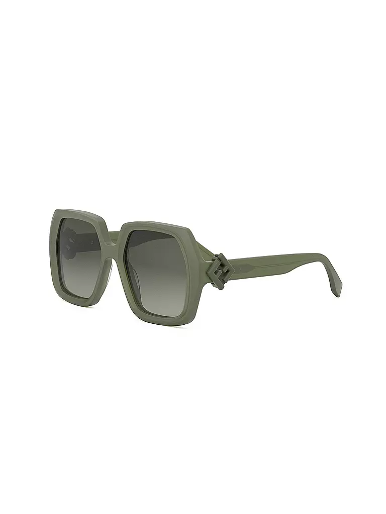 FENDI | Gafas de sol cuadradas verdes FF Diamonds | Oliva