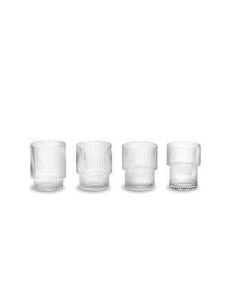 FERM LIVING | Juego de 4 vasos de agua RIPPLE