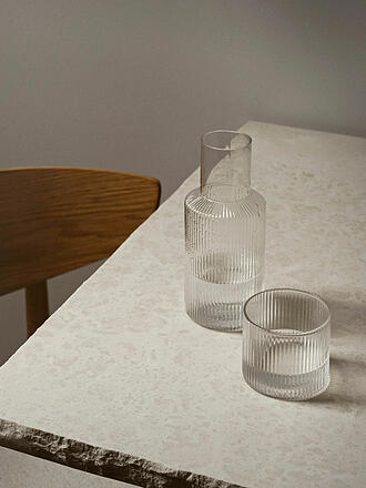 FERM LIVING | Juego de garrafa RIPPLE SMALL Clear