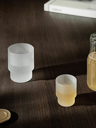 FERM LIVING | Juego de 4 vasos de agua RIPPLE Frosted