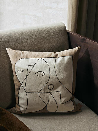 FERM LIVING | Cojín FIGURE CUSHION 50x50 Taupe White