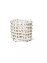 FERM LIVING | Cesta de almacenamiento Ceramic Small Offwhite | Blanco
