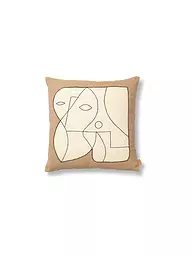 FERM LIVING | Cojín FIGURE CUSHION 50x50 Taupe White | Camel