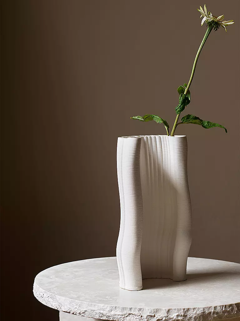 FERM LIVING | Jarrón MOIRE 30cm Blanco hueso | Blanco