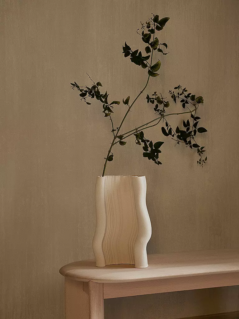 FERM LIVING | Jarrón MOIRE 30cm Blanco hueso | 