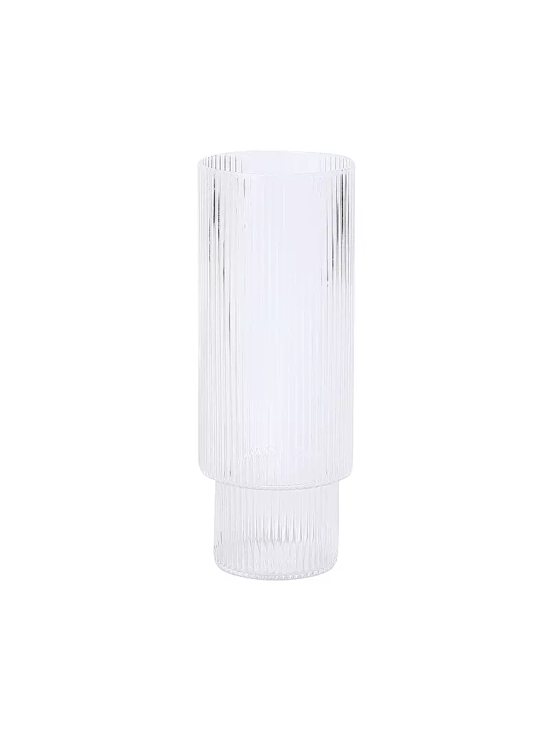 FERM LIVING | Juego de 4 vasos de tubo RIPPLE | Transparente