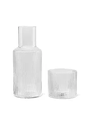 FERM LIVING | Juego de garrafa RIPPLE SMALL Clear | Transparente