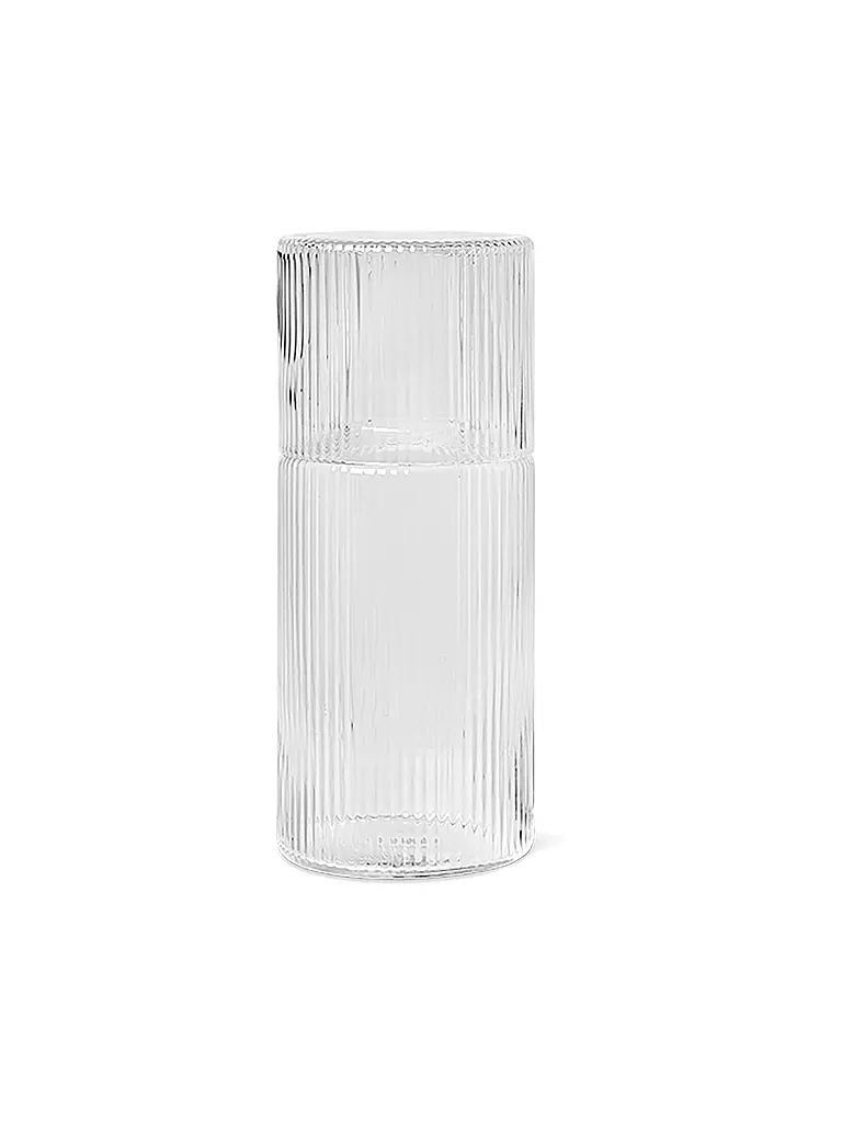 FERM LIVING | Juego de garrafa RIPPLE SMALL Clear | Transparente